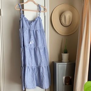 J. Crew Tiered Striped Sundress
